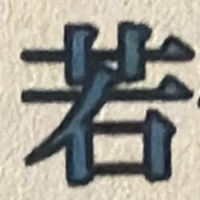 emaruさんが街で見つけた般若心経の213文字目『若』の投稿画像